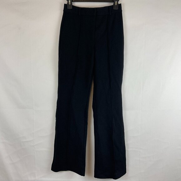Jason Wu Pants 4 Black Boot Cut Stretch Pleat Detail - Picture 1 of 9